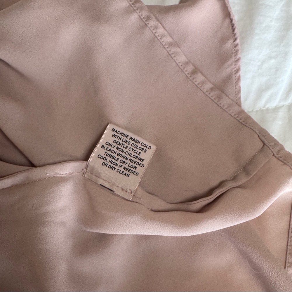 Philosophy Blush Pink Flutter Sleeve V Neck Blouse Small - Picture 7 of 7